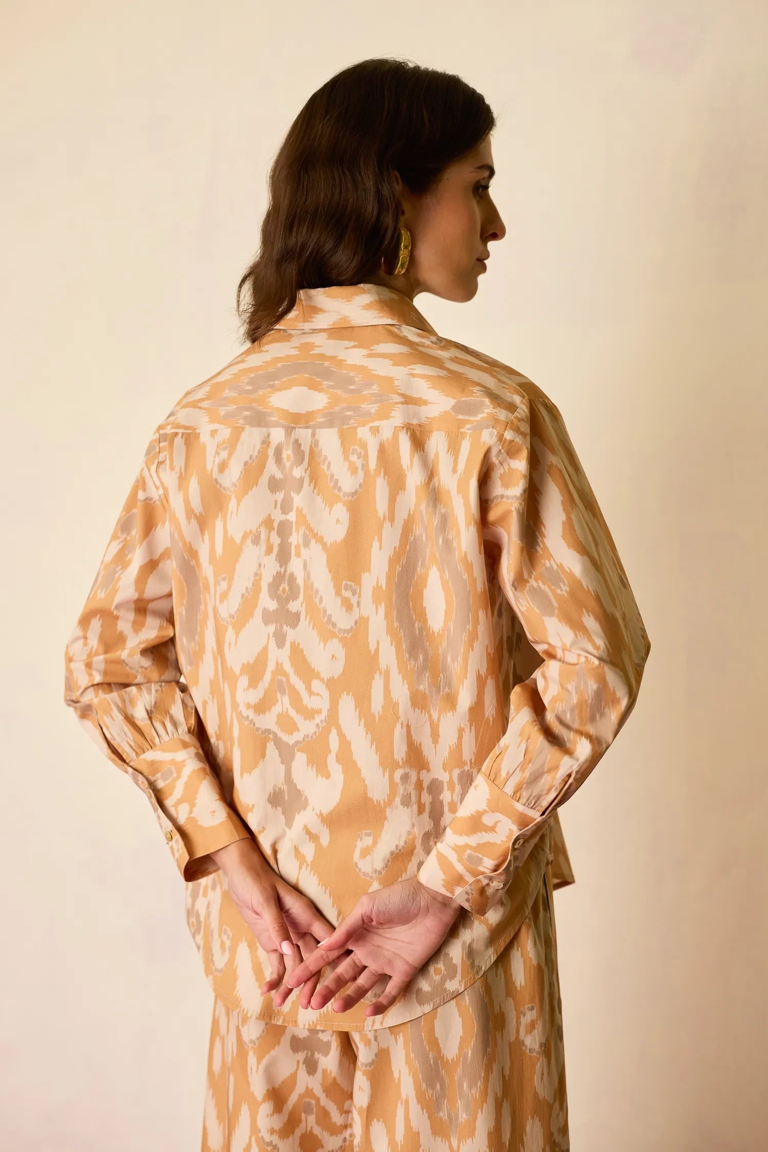 Sand Oversized Ikat Co-ord Set