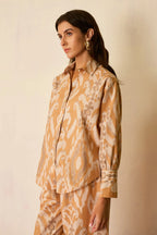Sand Oversized Ikat Co-ord Set