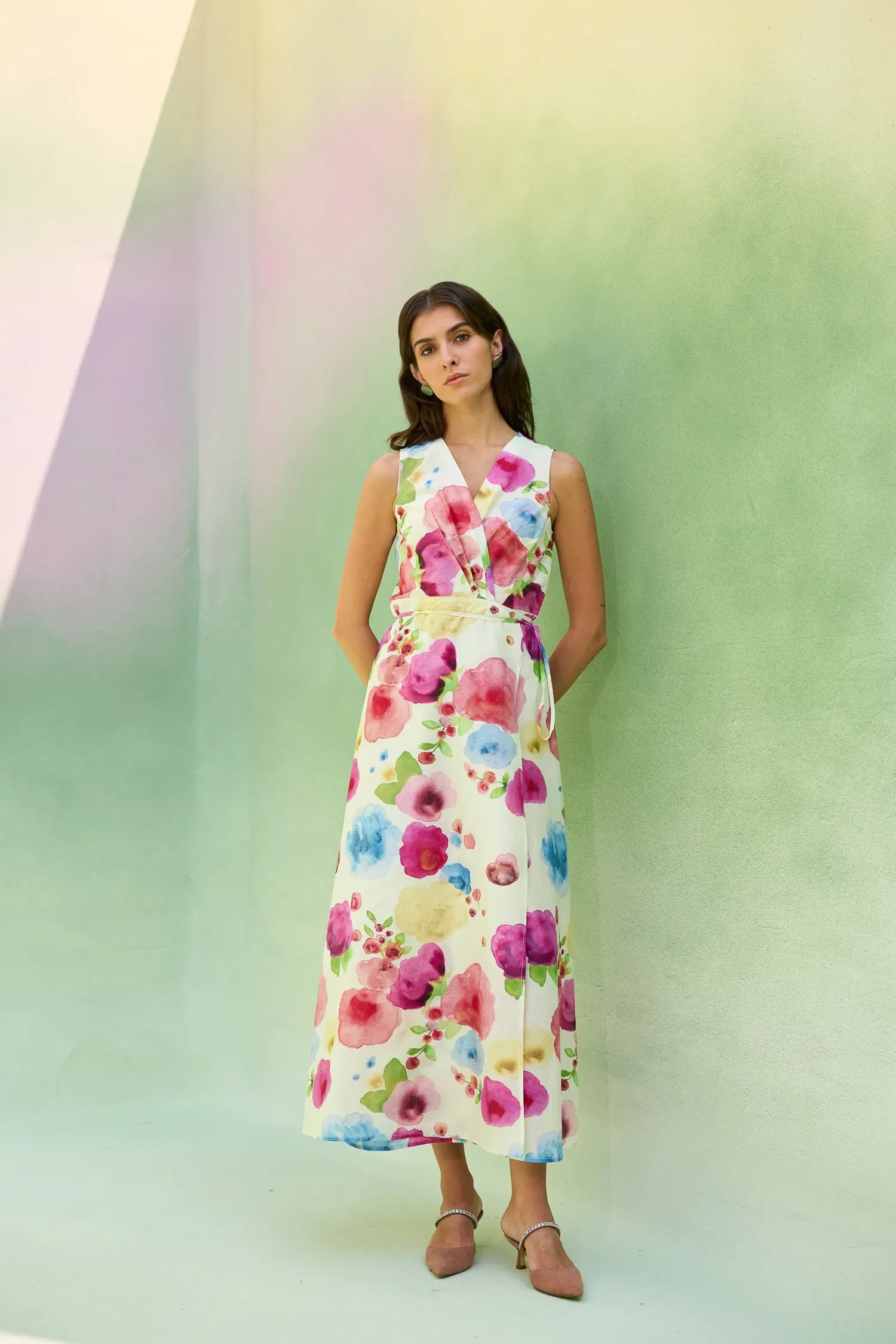 Californian Poppies Wrap Dress