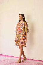 Brushstroke Mini Shift Dress