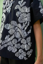 Oversized Floral Ikat Shirt