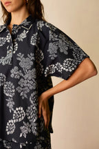 Oversized Ikat All-Over Print Shirt