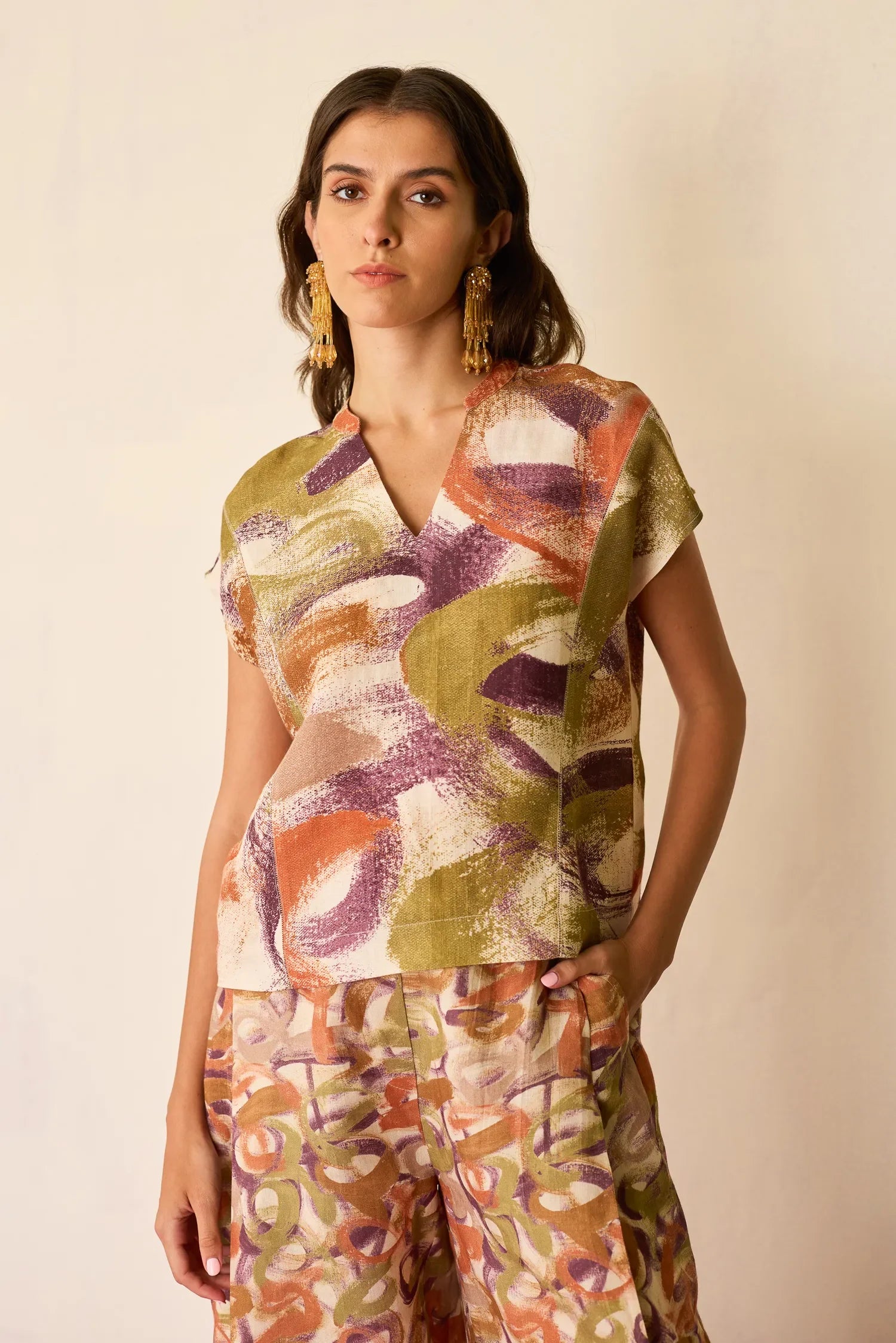 Brushstroke Summer Top