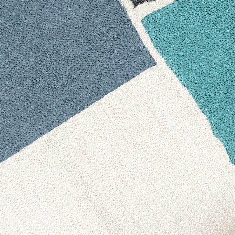 Jade Blue Mulitcolor Lumbar Pillow