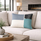 Jade Blue Mulitcolor Lumbar Pillow