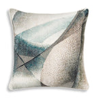 Blue and Grey Jade Square Pillow