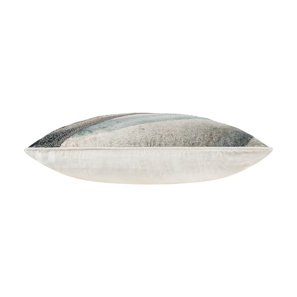 Blue and Grey Jade Square Pillow