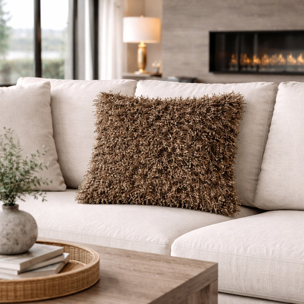 Kailar Brown Woven Pillow