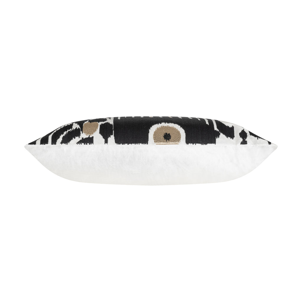 Kas Ivory Black Ikat Pillow