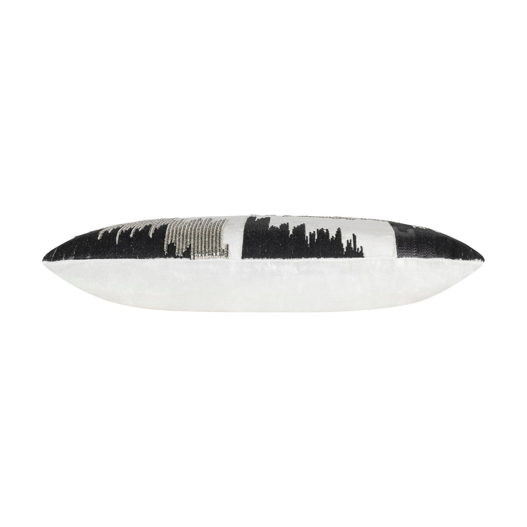 Kas Ivory Black Lumbar Pillow