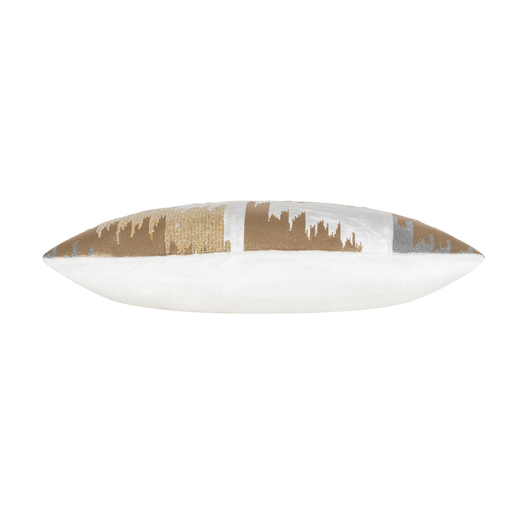 Kas Ivory Gold Lumbar Pillow