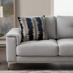 Kas Navy Gold Stripe Pillow