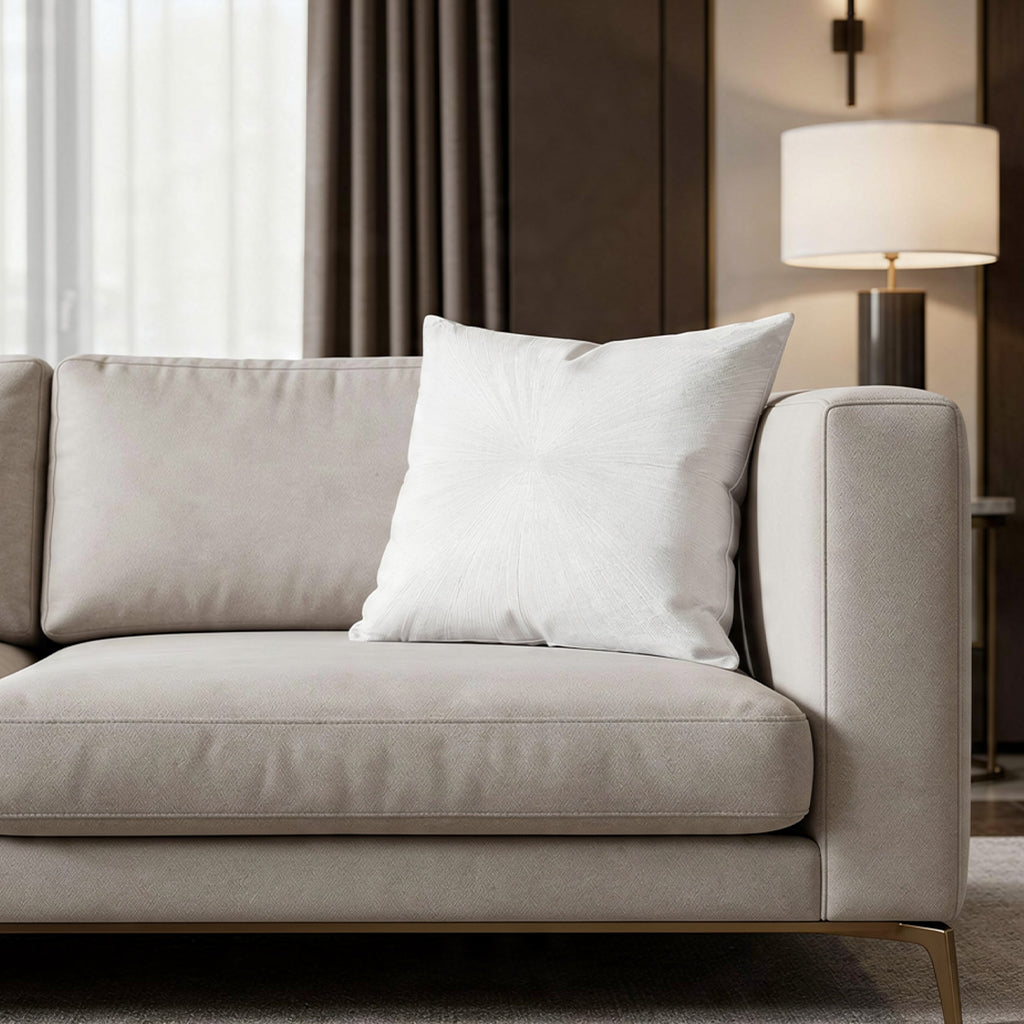 Kas Ivory Starburst Pillow