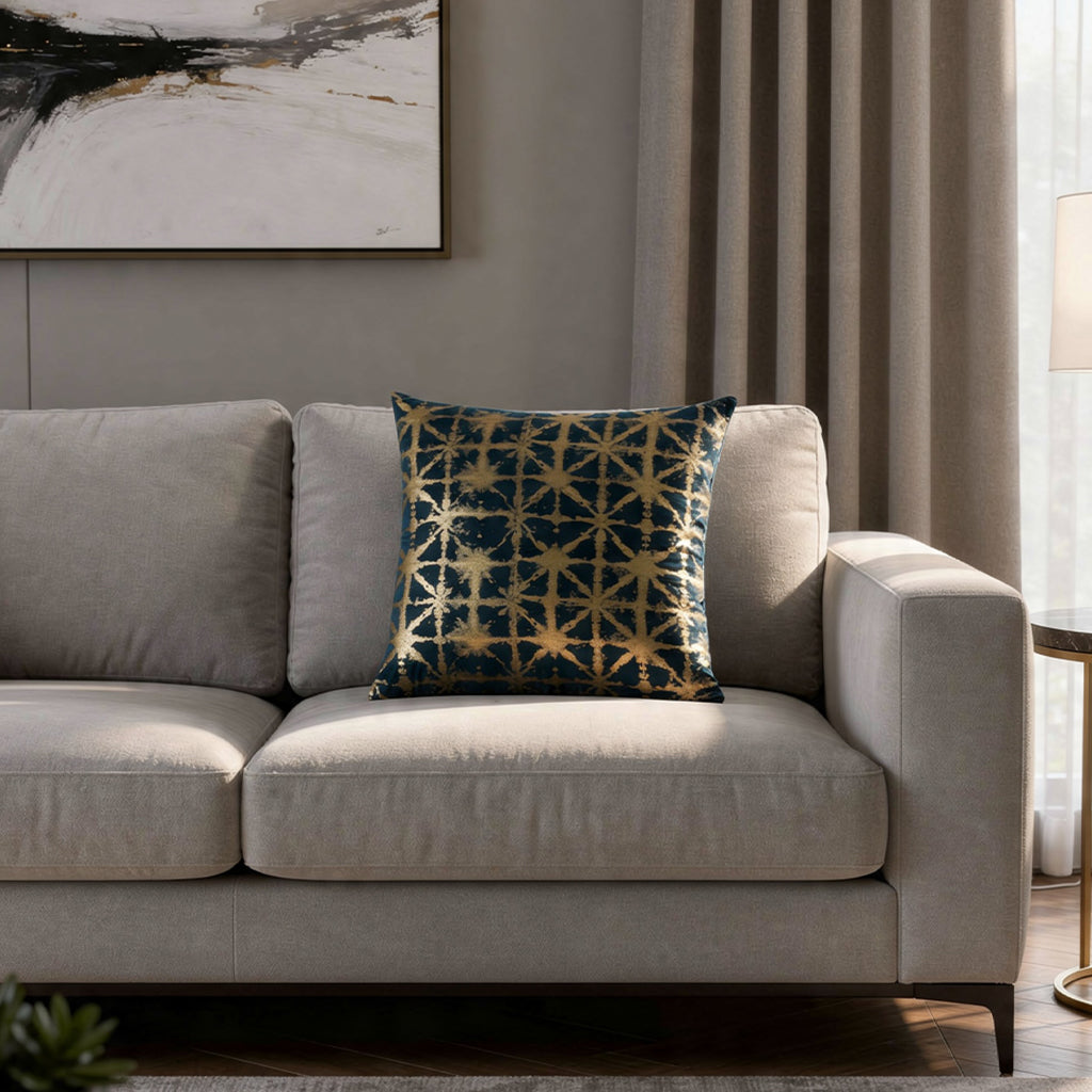 Kora Navy Velvet Pillow