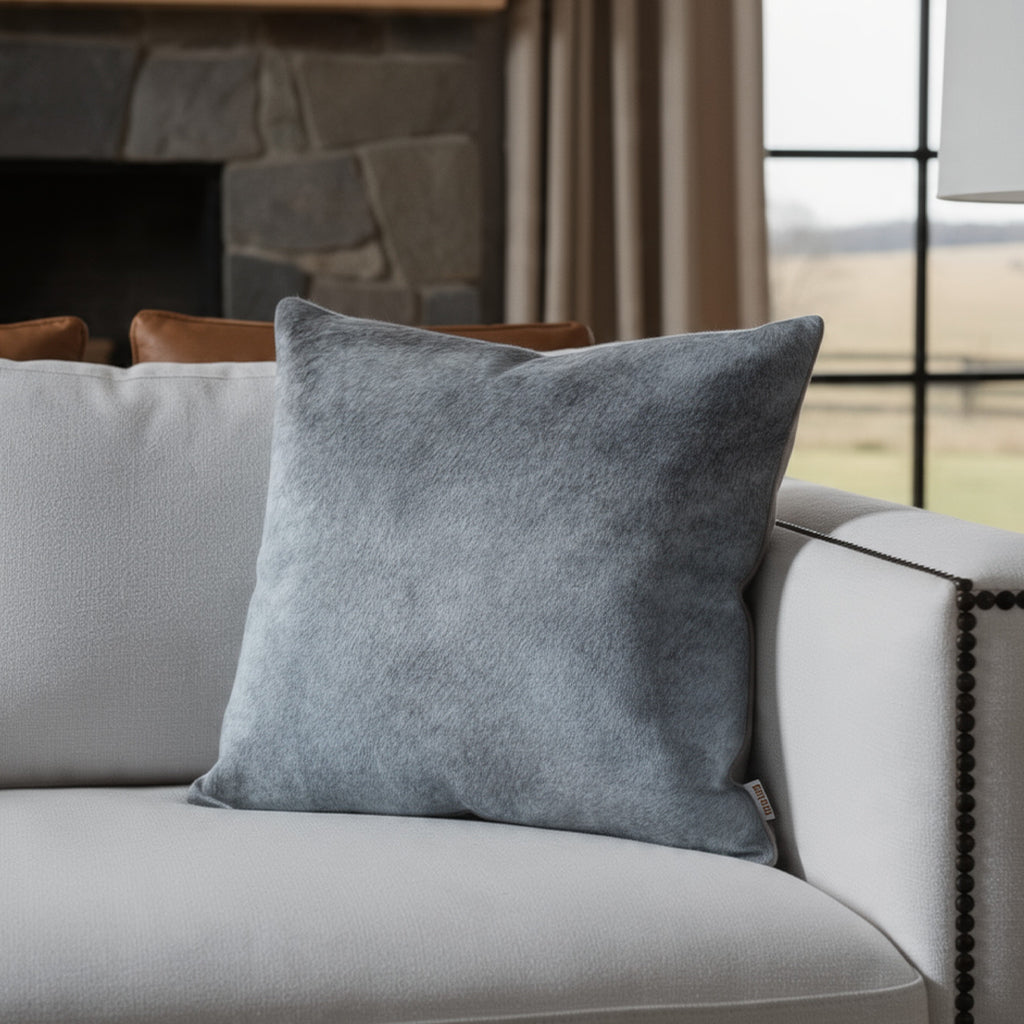 Lagos Gray Hide Pillow