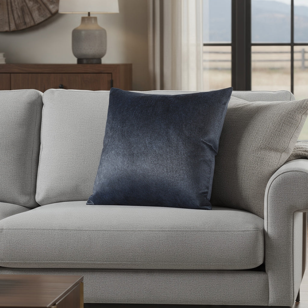 Lagos Navy Hide Pillow