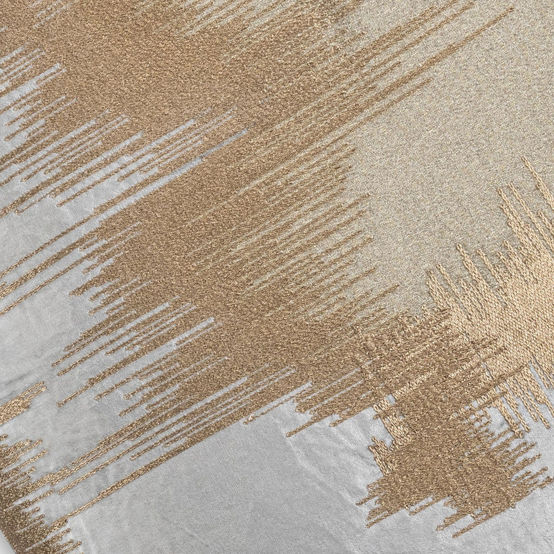 Layla Grey Gold Embroidered Pillow