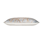 Leah Grey Gold Abstract Pillow
