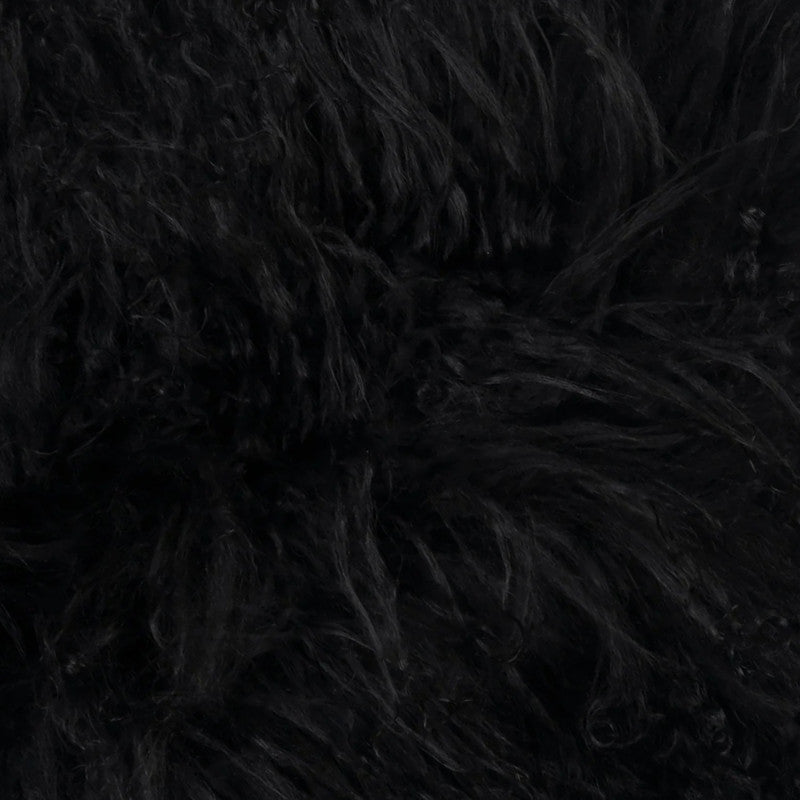 Luna Black Fur Lumbar Pillow