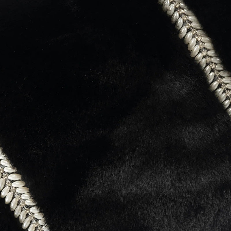 Lux Black Fur Pillow