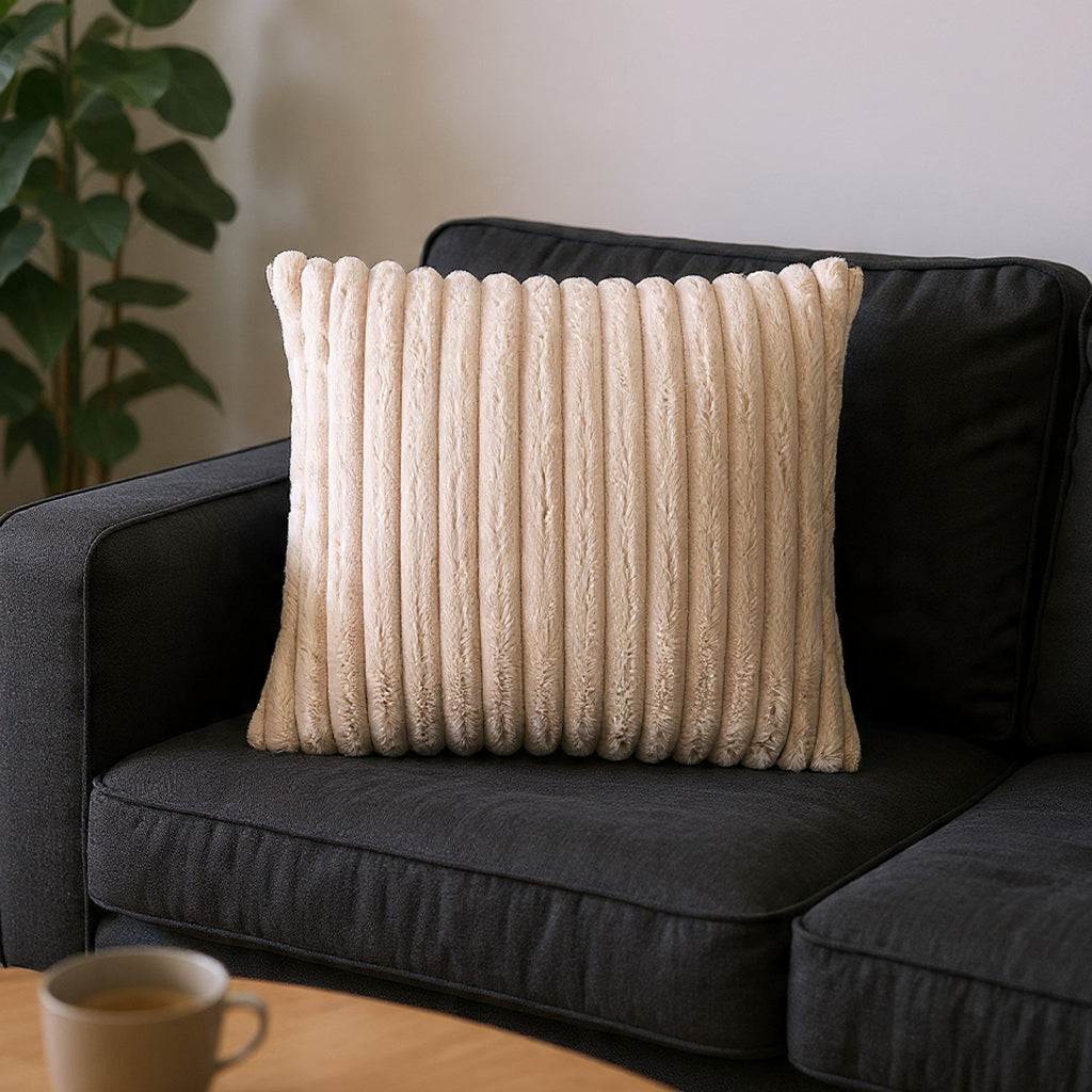 Lux Beige Fur Pillow