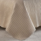 Maya Beige And Gold Quilt Set