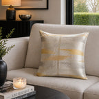Maya Ivory and Gold Pillow