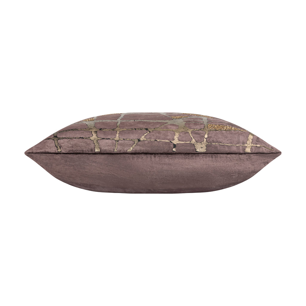 Mila Abstract Brown Gold Pillow