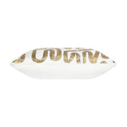 Mila Circular Abstract Ivory Gold Pillow