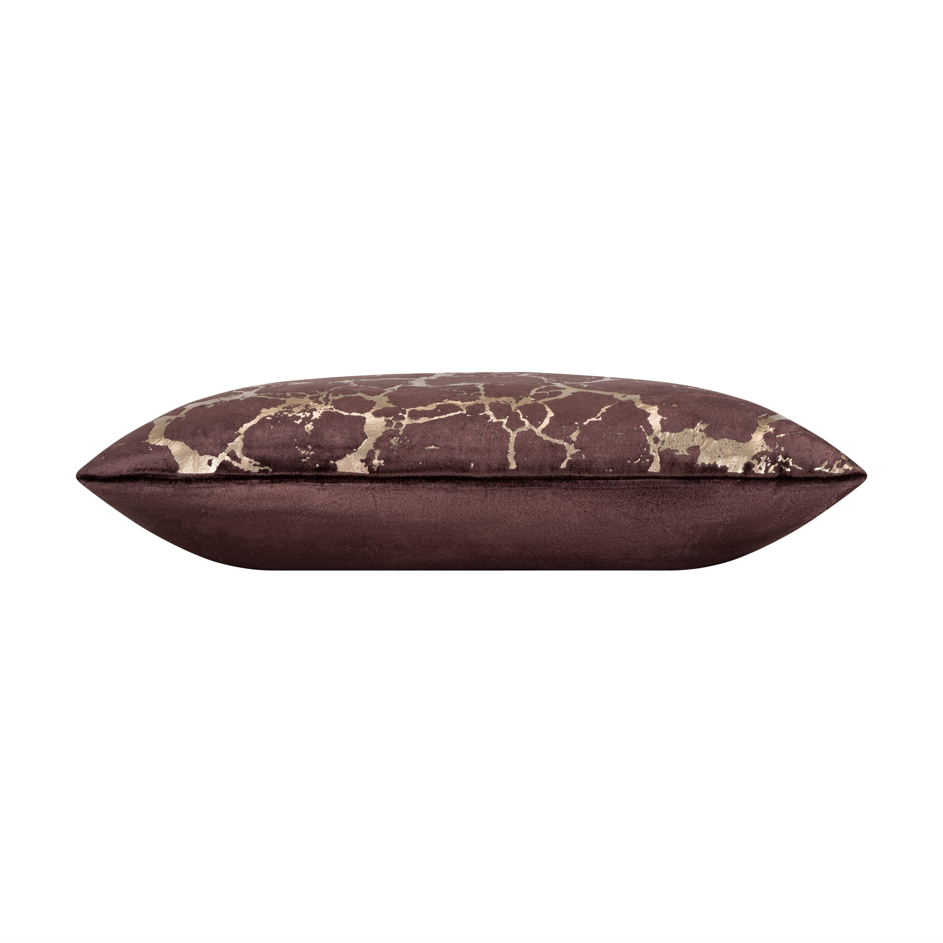 Mila Brown Gold Lumbar Pillow