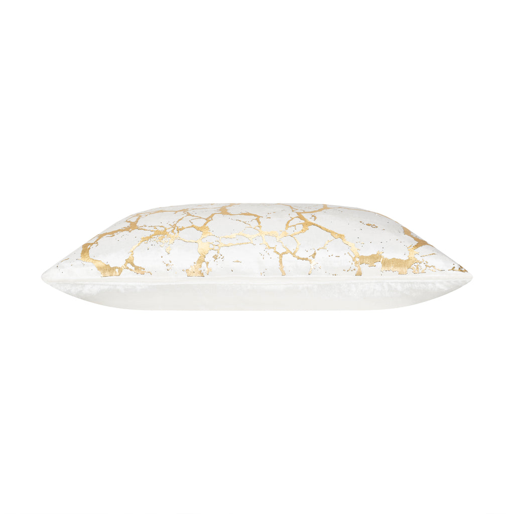 Mila Ivory Gold Lumbar Pillow