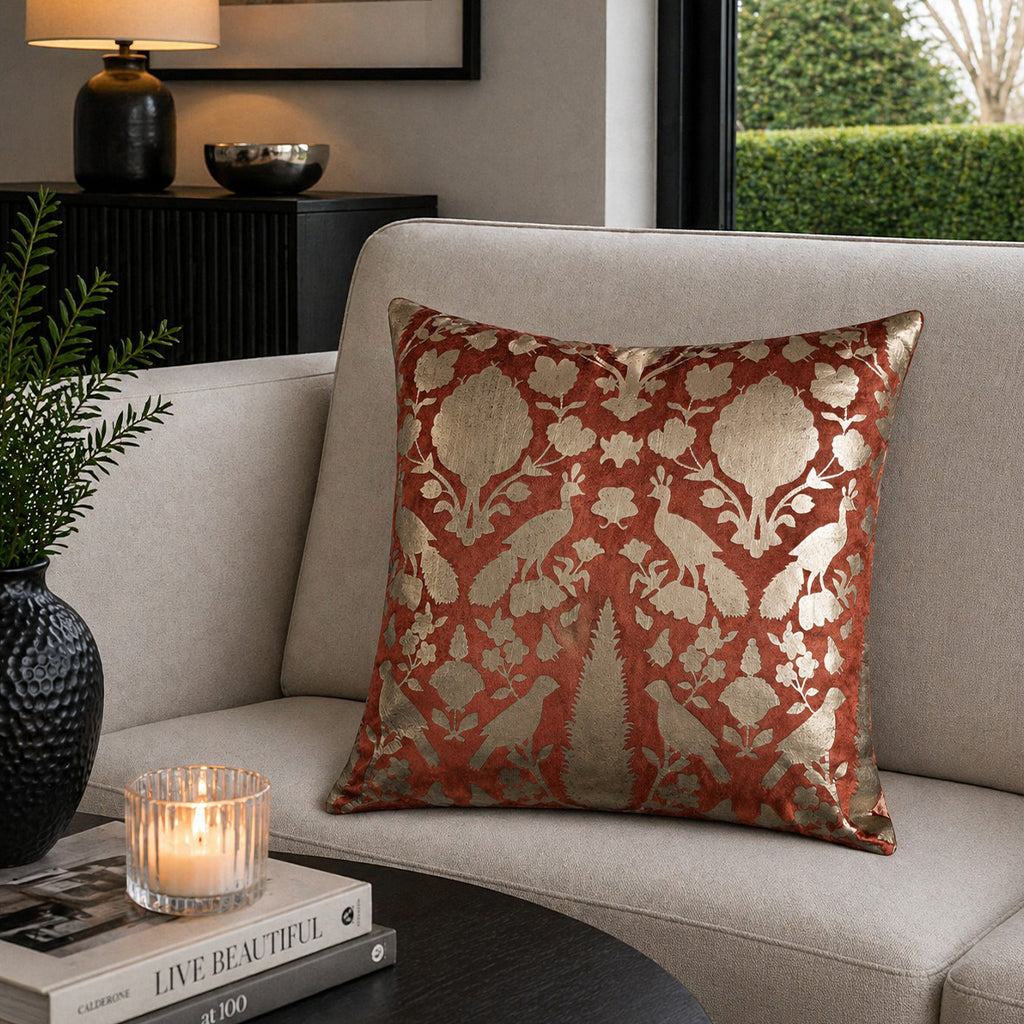 Mila Rust Gold Pillow