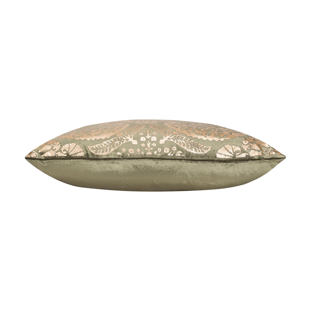 Mila Green Gold Motif Pillow