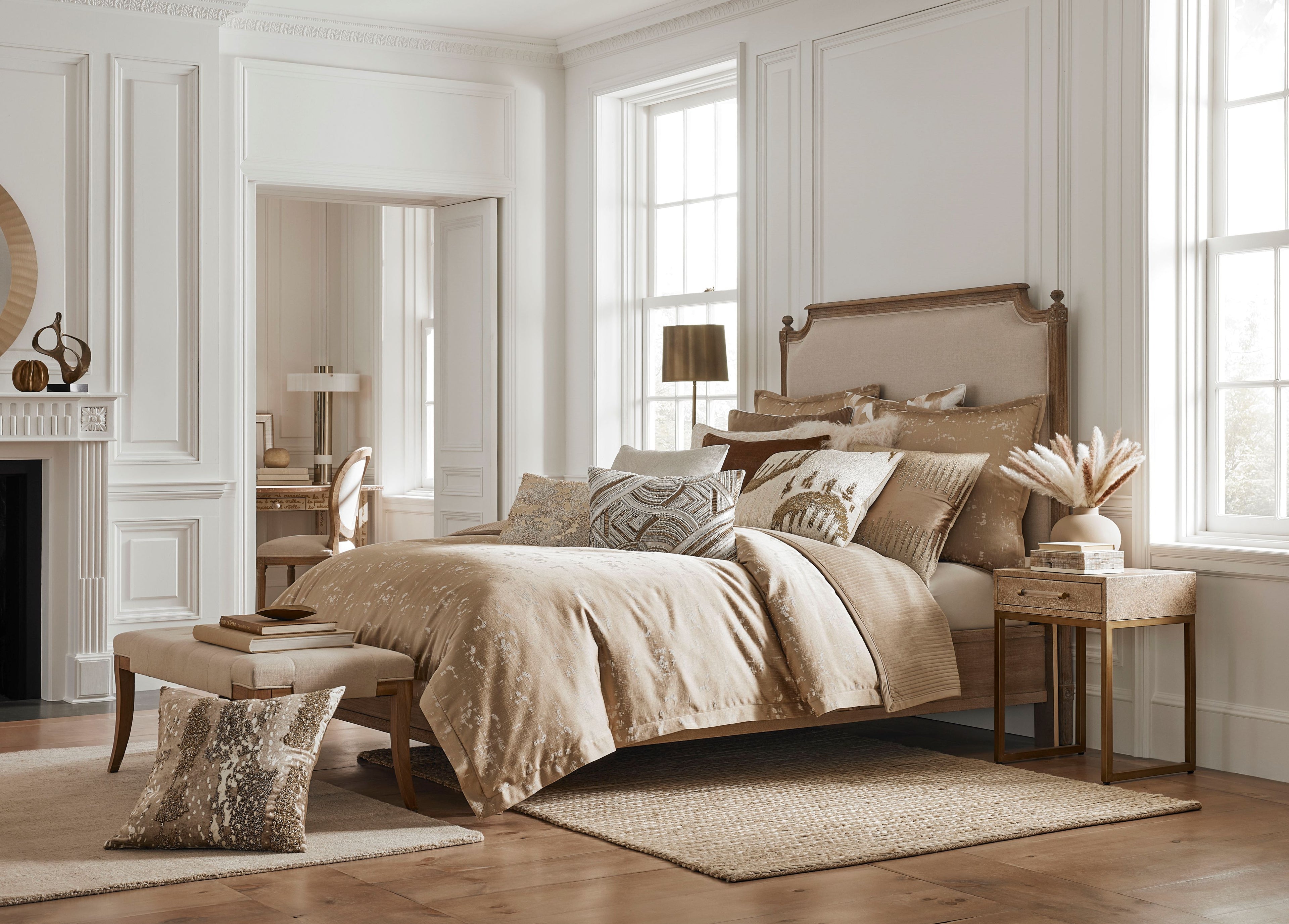 Milan Beige Gold Duvet