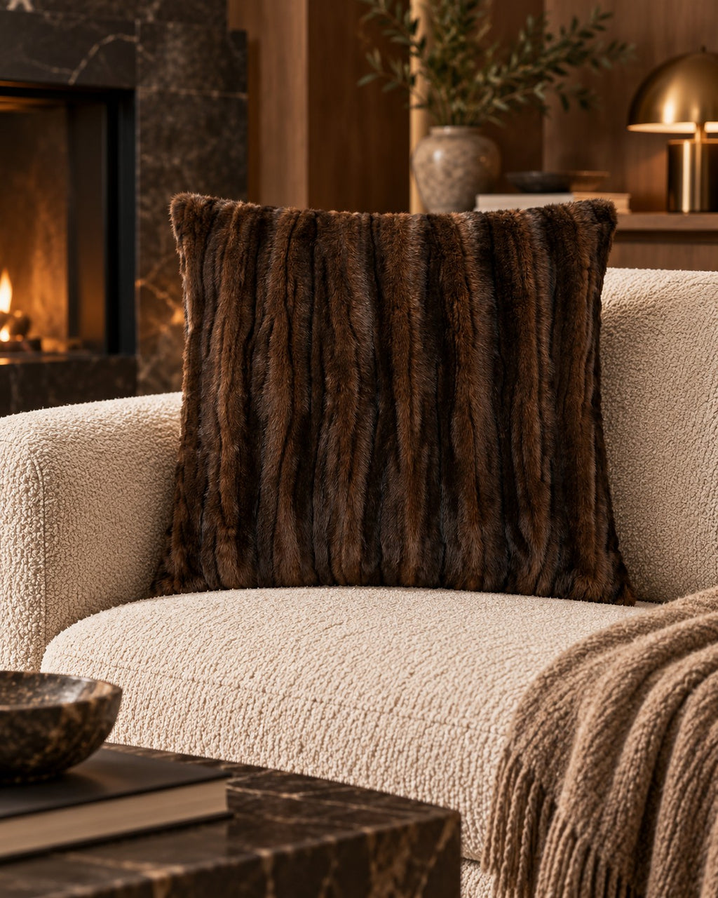 Mink Brown Pillow