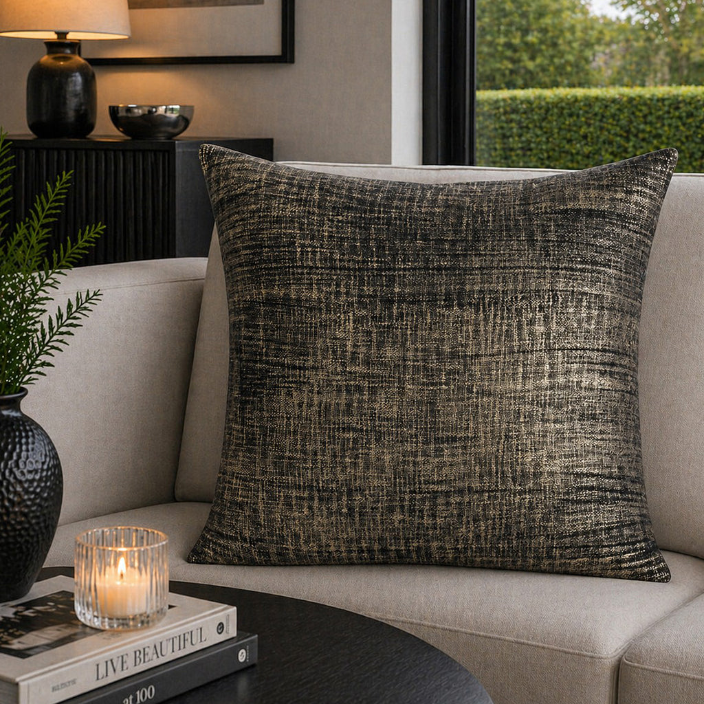 Mira Black Cotton Pillow