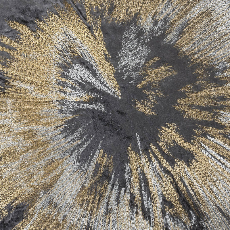 Mira Starburst Charcoal Velvet Pillow