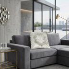 Mira Starburst Grey Velvet Pillow