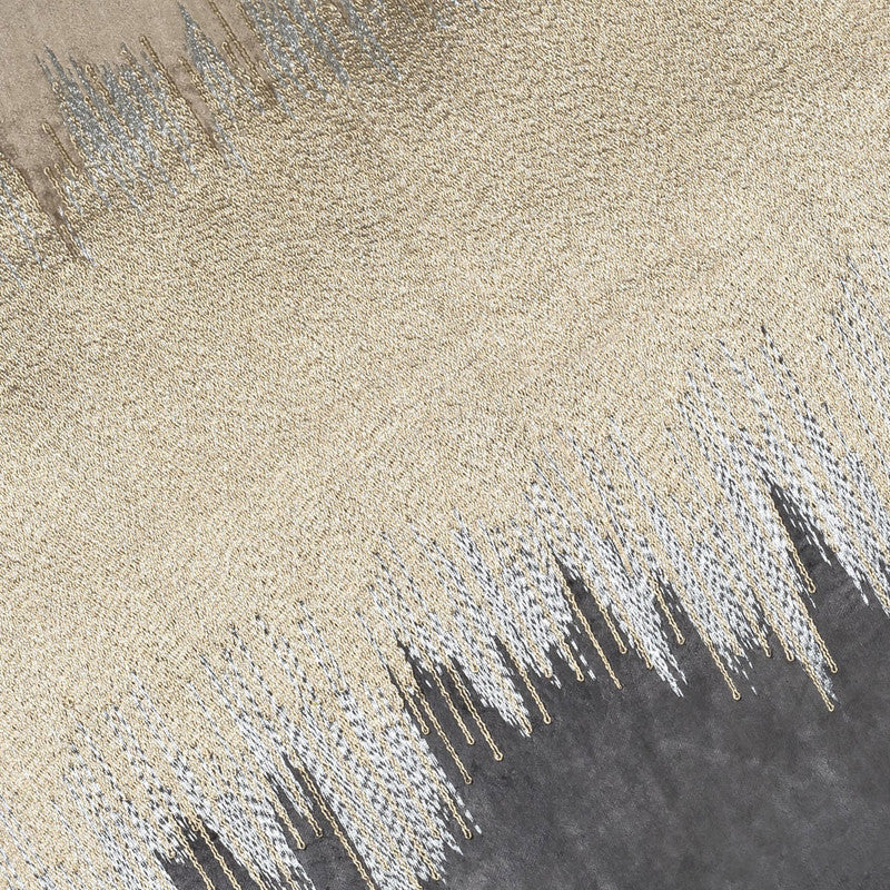 Mira Beige Charcoal Velvet Pillow