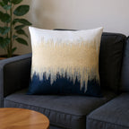 Mira Ivory Navy Velvet Pillow - MIRA03J-IVNY