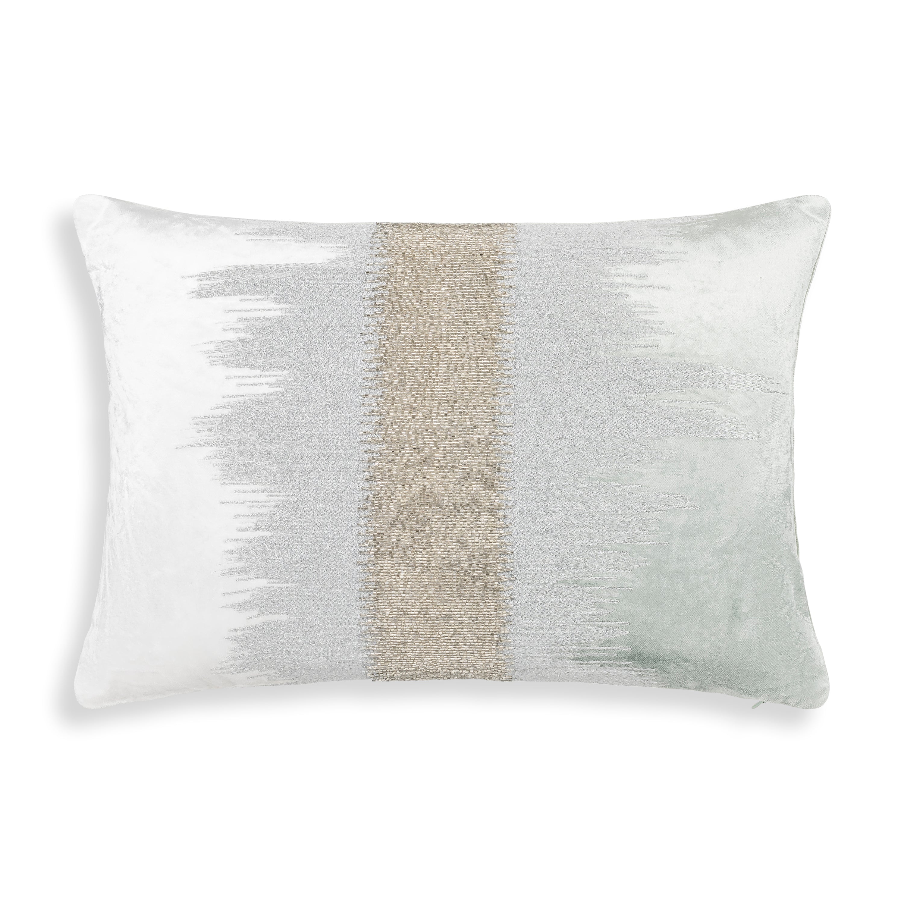 Mira Ivory Aqua Lumbar Pillow