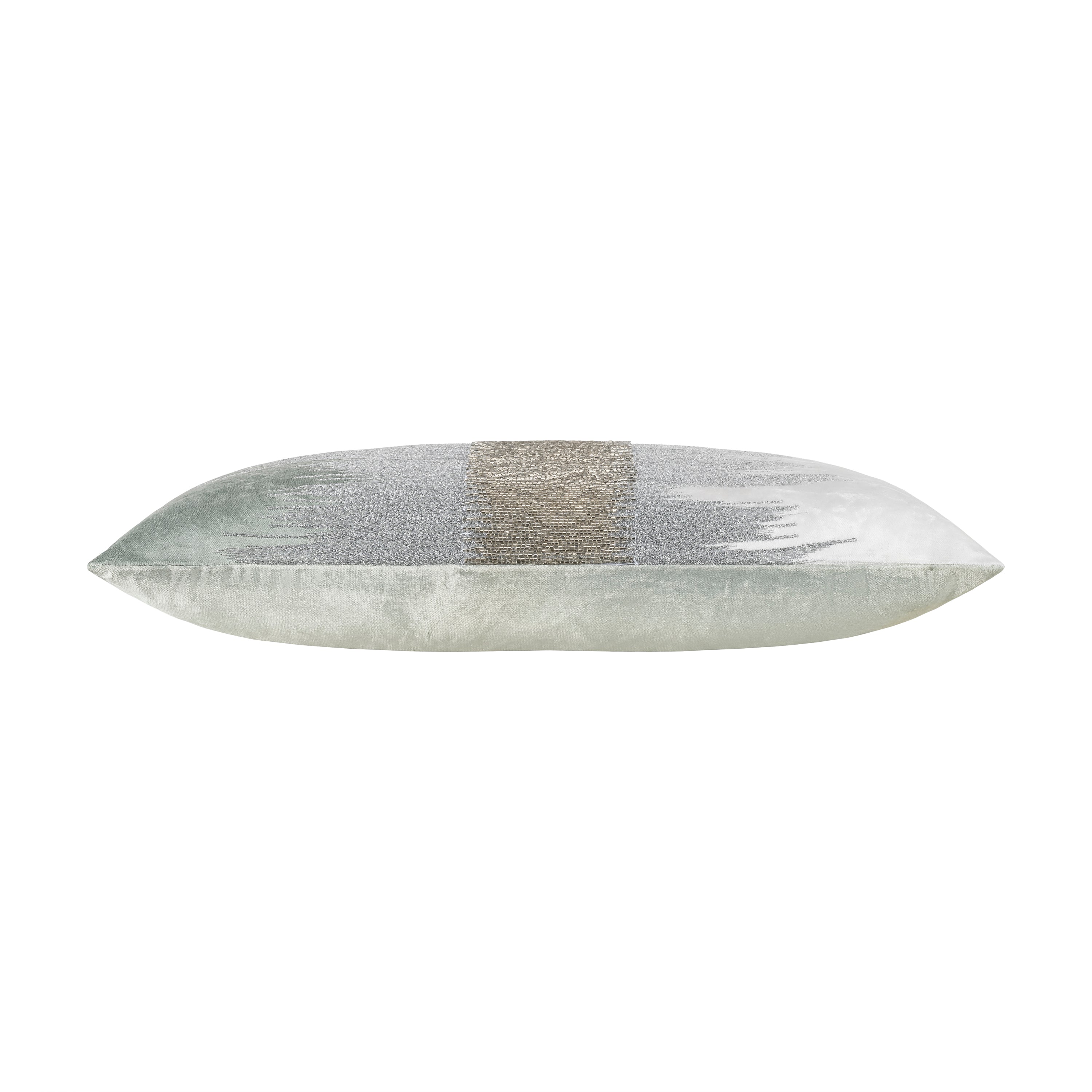 Mira Ivory Aqua Lumbar Pillow