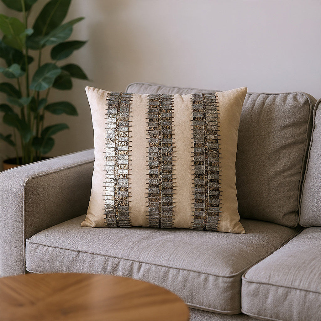 Mira Sand Velvet Pillow - MIRA05J-MT