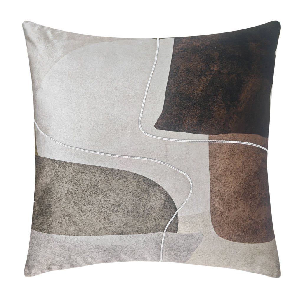Mocha Sandstone Abstract Pillow