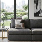 Mocha Sandstone Abstract Pillow