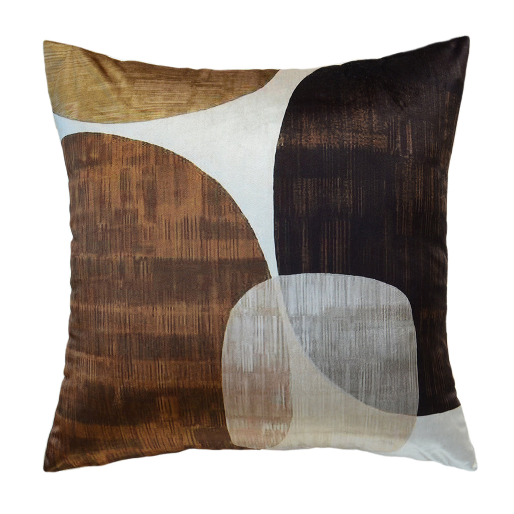 Mocha Modern Abstract Pillow