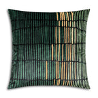Mona Geometric Green Gold Pillow