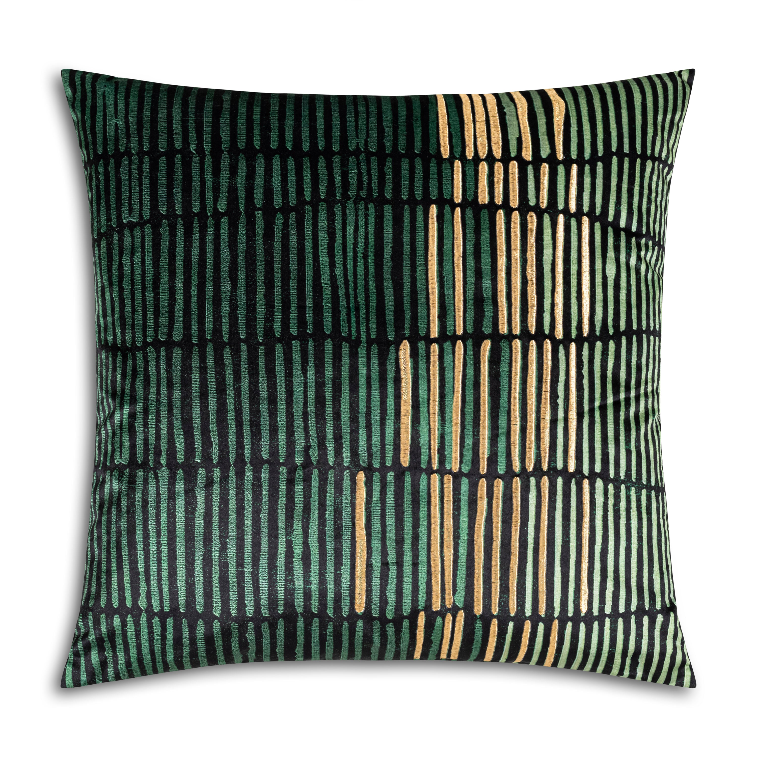 Mona Geometric Green Gold Pillow