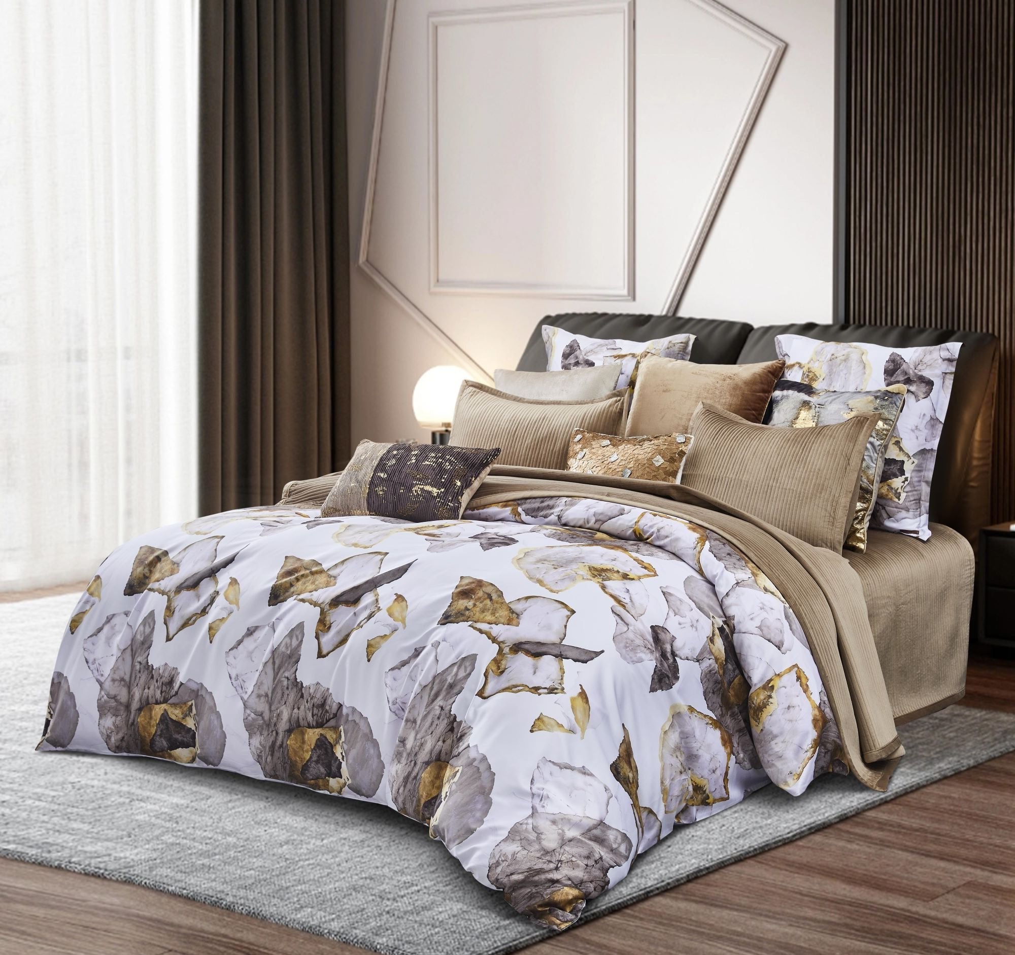 Mori Ivory Modern Abstract Duvet