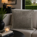 Sam + Misti Adriana Bedazzled Crystal Silver Pillow - MT-ADRIANA02J-SV